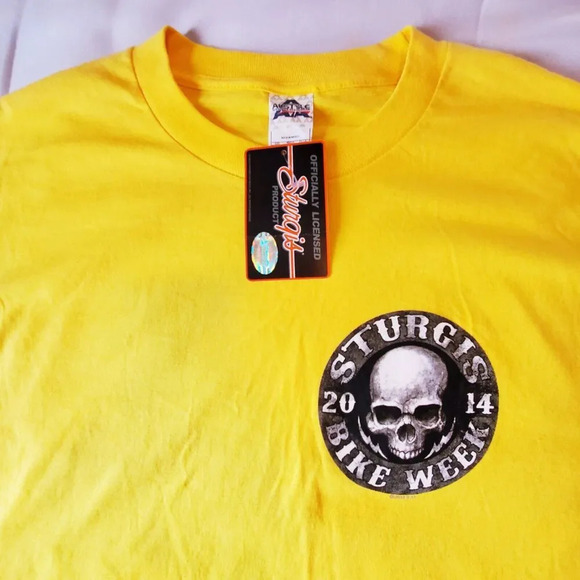 2014 74th Sturgis Motorcycle Rally Bike Week Shirt Black Hills, SD NWT Size L - Picture 3 of 9